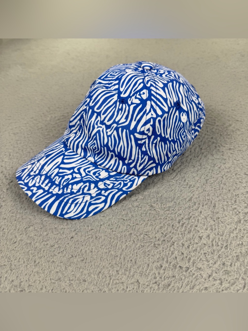 Lilly Pulitzer Run Around Hat Women One Size Blue Adjustable Baseball Cap Active - Picture 1 of 10